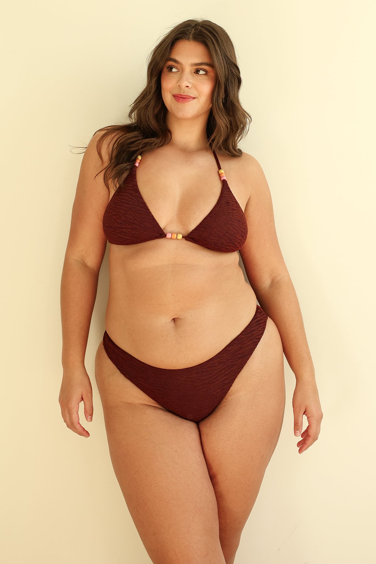 Mocha Crinkle Triangle Cheeky Set - Image 4