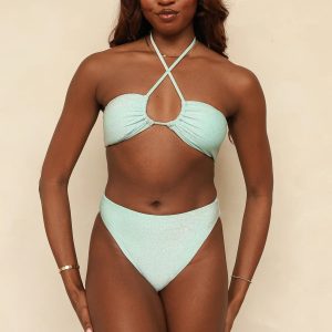 Seashore High Waist Cheeky Bikini Bottom