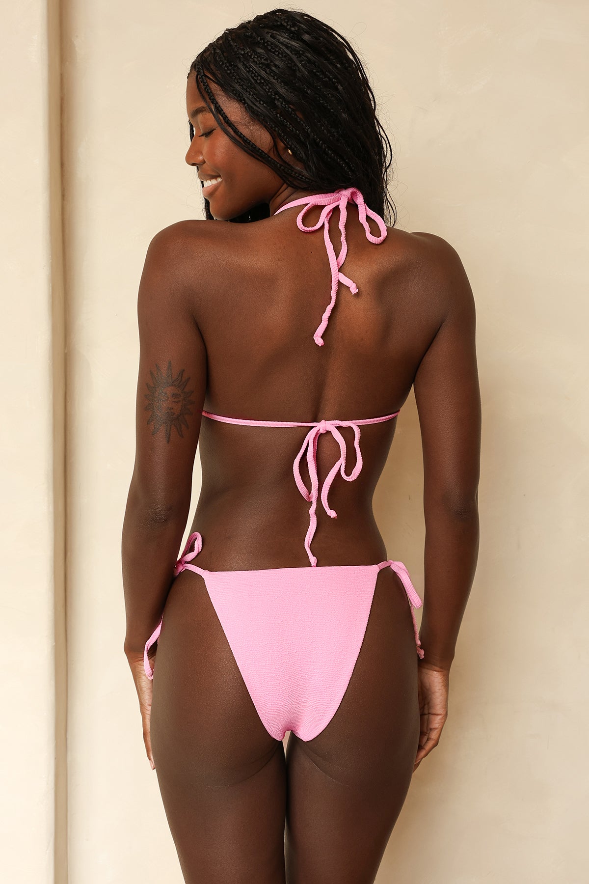 Palm Tie Back Triangle Bikini Top - Image 4